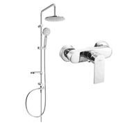 Mexen Royo Carl ensemble de douche en saillie avec pomme de douche et mitigeur, chrome - 72240240-00 6074 5907709181588