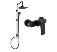 Mexen Royo Ensemble de douche Tord avec douchette et mitigeur, noir - 72240200-70 6076 5907709181601