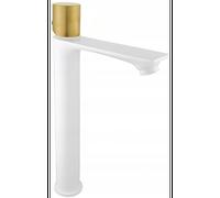 Mexen Royo One robinet de lavabo haut, blanc/or - 72211-25 4606 5907709109896