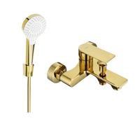 Mexen Royo R05 robinet de baignoire avec ensemble de douche, or - 7223R05-50 3353 5907709198135