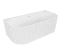Mexen Sella baignoire autoportante murale rainurée 170 x 80 cm, blanc brillant, trop-plein blanc - 52711708000-20 54349 5905315506351