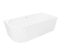 Mexen Silo baignoire autoportante d'angle droite rainurée 150 x 75 cm, blanche, trop-plein blanc - 52891507500P-20 77900 5905315624383