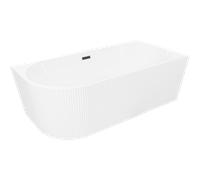 Mexen Silo baignoire autoportante d'angle droite rainurée 170 x 80 cm, blanche, trop-plein noir - 52891708000P-70 78035 5905315624741