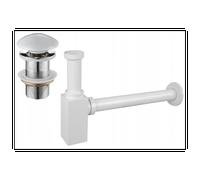 Mexen siphon carré pour lavabo avec bouchon céramique clic-clac, sans trop-plein, blanc - 7991060-25 6527 5907709135475