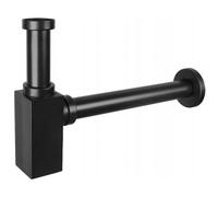 Mexen siphon d'évier carré demi, noir - 79960-70 2279 5907709111301