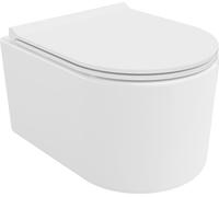 Mexen Sofia Cuvette de WC Rimless Tornado avec abattant Soft-Close Slim, en plastique thermodurci, blanc brillant - 30540500T