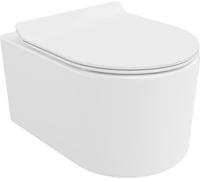 Mexen Sofia Cuvette de WC sans rebord avec plaque mince à chute lente, duroplast, blanc - 30540100
