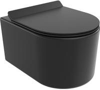 Mexen Sofia Cuvette de WC sans rebord avec plaque mince à chute lente, duroplast, Matte Black - 30540185