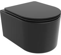 Mexen Sofia Cuvette de WC sans rebord avec plaque mince à chute lente, duroplast, Matte Black - 30541085