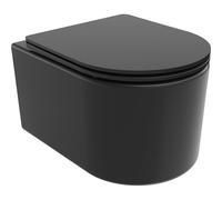 Mexen Sofia cuvette wc sans rebord Tornado avec abattant à descente lente slim, duroplast, noir mat - 30541085T 61505 5905315577504