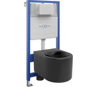 Mexen ensemble encastré WC châssis Fenix Slim avec cuvette WC Sofia, noir mat - 6103354XX85 12999 5907709163485