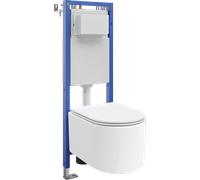 Mexen Sofia ensemble WC encastré cadre étroit, d'angle Tex W avec cuvette WC et abattant à descente progressive, blanc 101541 5907931047065