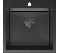 Mexen Solix évier en acier inoxydable 1 bac 500 x 500 mm, noir - 6407501000-70 78940 5905315981806