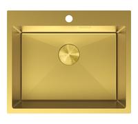 Mexen Solix évier en acier inoxydable 1 bac 600 x 500 mm, doré - 6408601000-55 78944 5905315981844