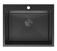 Mexen Solix évier en acier inoxydable 1 bac 600 x 500 mm, noir - 6408601000-70 78948 5905315981882