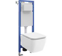 Mexen Stella Ensemble encastré WC cadre étroit, d'angle Tex W avec cuvette WC et abattant à descente progressive, blanc 101592 5907931049144