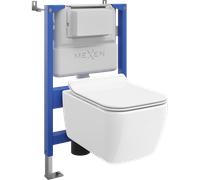 Mexen Stella ensemble encastré WC châssis pneumatique Tex Air XS-F avec cuvette WC et abattant à fermeture lente, blanc 101587 5907931049090