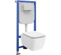 Mexen Stella ensemble encastré WC châssis Tex E avec cuvette WC et abattant à descente lente, blanc - 610930680900 101593 5907931049151