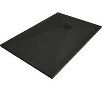 Mexen Stone+ boîte de douche en composite rectangulaire 130 x 70 cm, noir, couvercle noir - 44707013-B