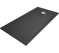 Mexen Stone+ Composite Baignoire-douche carrée 180 x 90 cm, Anthracite - 44719018