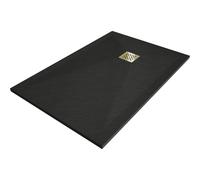 Mexen Stone+ receveur de douche rectangulaire en composite 110 x 70 cm, noir, cache doré - 44707011-G 24952 5905315223371