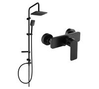 Mexen Sven ensemble de douche apparent avec pommeau de douche et mitigeur Cetus, noir - 744340262-70