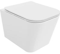 Mexen Teo Cuvette de WC sans rebord avec plaque mince à chute lente, duroplast, blanc - 30850600