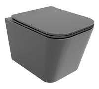 Mexen Teo cuvette wc Rimless avec abattant slim à descente lente, duroplast, gris foncé mat - 30854071 5222 5907709175617