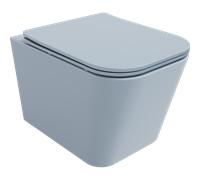 Mexen Teo cuvette WC sans rebord avec abattant à fermeture lente slim, duroplast, gris-bleu mat - 30854069 16047 5907709157590
