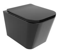 Mexen Teo cuvette WC sans rebord avec abattant slim à descente lente, duroplast, noir brillant - 30854070 4408 5903163382646