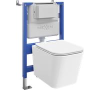 Mexen Teo ensemble encastré WC châssis pneumatique Tex Air XS-F avec cuvette WC Tornado et abattant à descente progressive, 101622 5907931049410