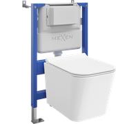 Mexen Teo ensemble WC encastré bâti-support pneumatique Tex Air XS-F avec cuvette WC Tornado et abattant à descente 101630 5907931049496