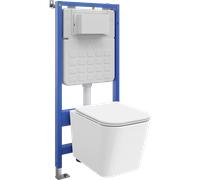 Mexen Teo ensemble WC encastré cadre pneumatique Tex Air Slim avec cuvette WC et abattant à descente lente, blanc 101600 5907931049212