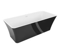 Mexen Tonia baignoire autoportante 170 x 75 cm, blanc/noir, trop-plein blanc - 52171707575-20 46010 5905315380623