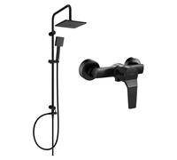 Mexen Tord ensemble de douche en applique avec douche de tête et mitigeur de douche Caro, noir - 746640200-70 6128 5907709182158