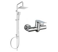 Mexen Tord ensemble de douche en saillie avec pomme de douche et mitigeur Pecos, chromé - 72740200-00