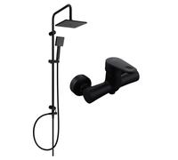 Mexen Tord ensemble de douche en surface avec pomme de douche et mitigeur de douche Kama, noir - 72540200-70 6084 5907709182486
