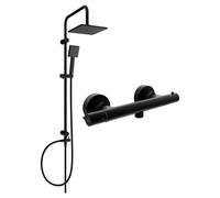Mexen Tord ensemble de douche encastré avec douche de tête et mitigeur thermostatique Slim, noir - 77105200-70 5964 5907709180482