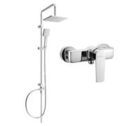 Mexen Tord ensemble de douche extérieur avec pomme de douche et mitigeur Lynx, chromé - 745940200-00
