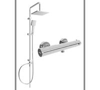 Mexen Tord ensemble de douche extérieur avec pomme de douche et robinet thermostatique Kai, chrome - 77100200-00 5968 5907709180529