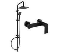 Mexen Tord ensemble de douche externe avec douche de tête et robinet de douche Zero, noir - 71140200-70 6044 5907709181281