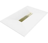 Mexen Toro cabine de douche rectangulaire SMC 140 x 80 cm, blanc, capot doré - 43108014-G