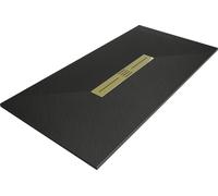 Mexen Toro cabine de douche rectangulaire SMC 160 x 80 cm, noir, capot doré - 43708016-G
