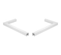 Mexen Uni-L1 Ensemble de supports d’angle en L pour portes et parois de douche en verre de 6 à 8 mm, blanc - 830-12-20 95279 5905315929716