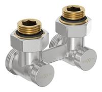 Mexen Uni-Term robinet de radiateur à double tuyauterie DN50, angulaire 1/2"x3/4", nickel - W911-012-01 29236 5905315054067