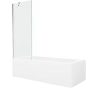 Mexen Vega baignoire rectangulaire 150 x 70 cm avec habillage et paroi de douche 1 volet 70 cm, transparent, chrome 22287 5905315204776