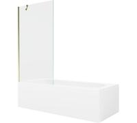 Mexen Vega baignoire rectangulaire 150 x 70 cm avec tablier et écran 1 volet 90 cm, transparent, doré - 550115070X9509000050 22295 5905315204851