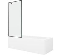 Mexen Vega baignoire rectangulaire 170 x 70 cm avec tablier et pare-baignoire 1 volet 80 cm, motif noir - 550117070X9508007070 22368 5905315205568