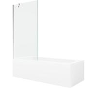 Mexen Vega baignoire rectangulaire 180 x 80 cm avec tablier et paroi de douche à 1 volet 90 cm, transparent, chrome 22381 5905315205698