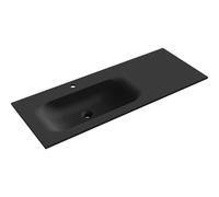 Mexen Vela lavabo encastré à gauche 121 x 46,5 cm, noir mat - 25231271L 54608 5905315948953